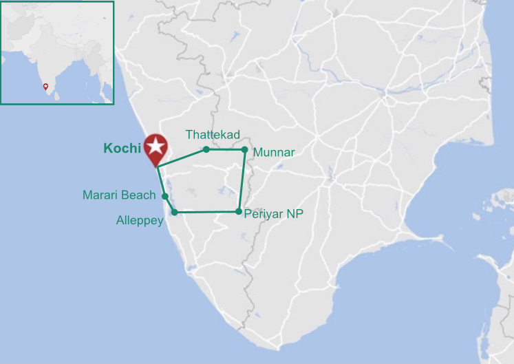 Tour Familienreise mit Safaris und Bootstour im tropischen Kerala