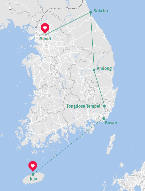 Tour Kimchi, Tempelaufenthalt und Inseltour