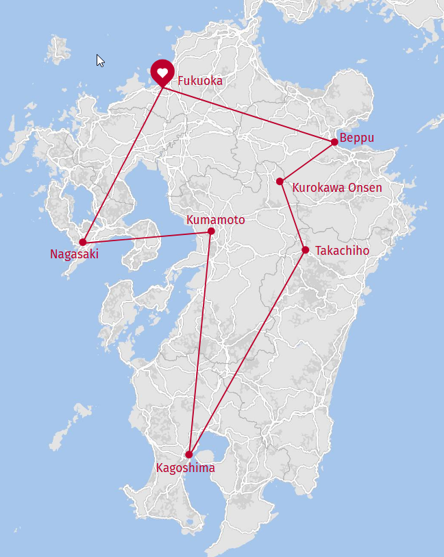 Tour Mietwagen-Tour: Kyushu – Japans Süden ganz nah