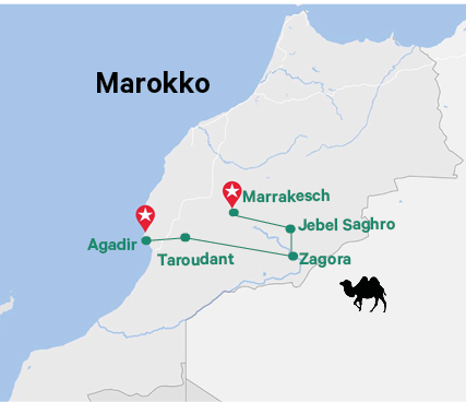Tour Best of Marokko: Wüste, Atlas und Meer