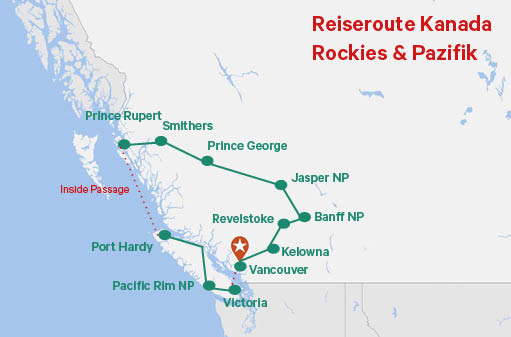 Tour Naturwunder Westkanadas: Rockies & Pazifik