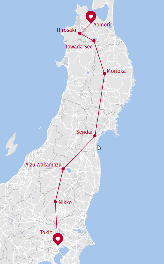 Tour Nord-Honshu – Zwischen Vulkanseen, Küsten und Kultorten