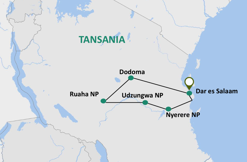 Tour Südtansanias verborgene Schätze: Schienen, Safari & Weingenuss