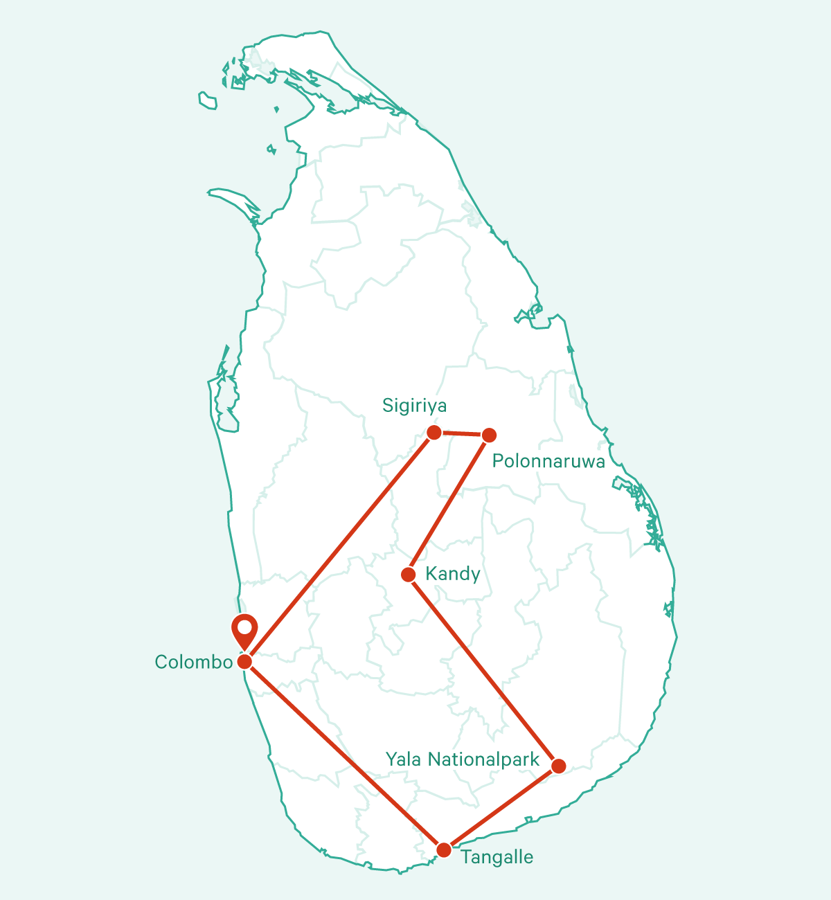 Tour Kontrastreiches Sri Lanka: Zwischen Teeplantagen, Kokospalmen und Stränden